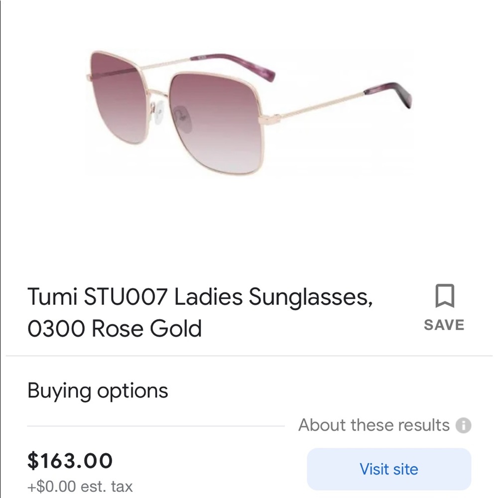 NEW Tumi sunglasses